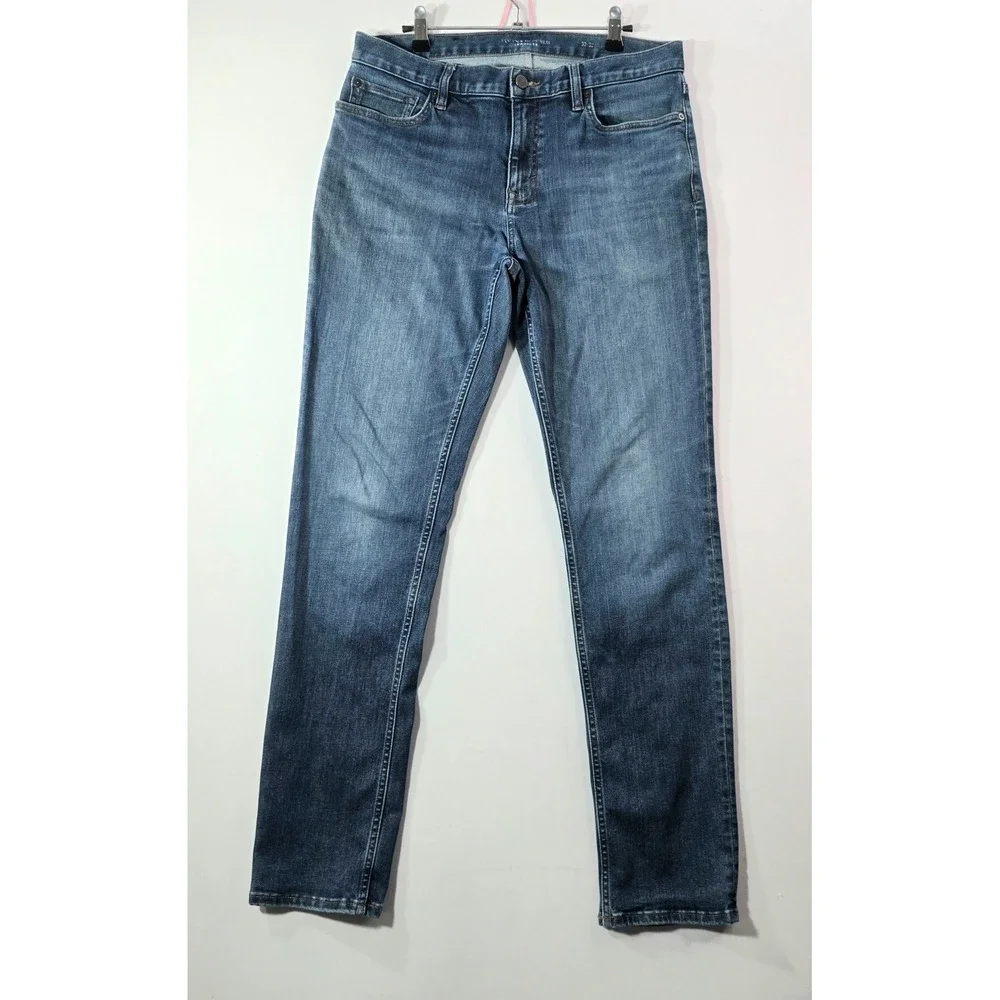 Banana Republic Traveler Jeans Mens TAG 32x32 Blue World Traveler Denim (34X31)